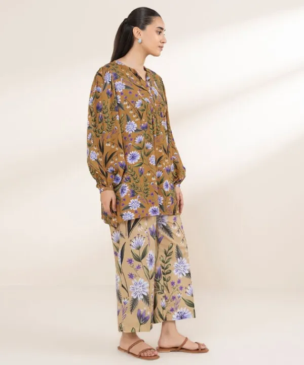 Sale Sapphire Printed Arabic Lawn Shirt