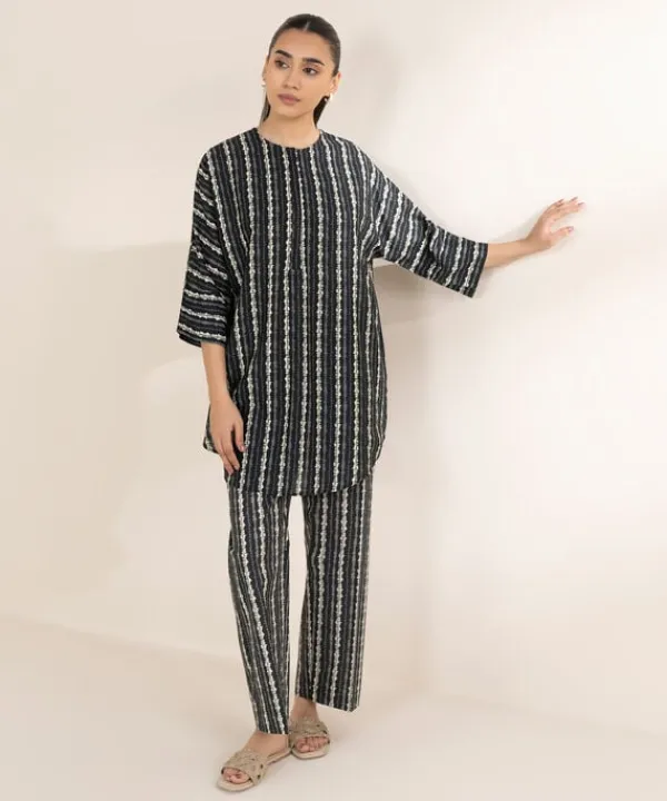 Online Sapphire Printed Arabic Lawn Shirt