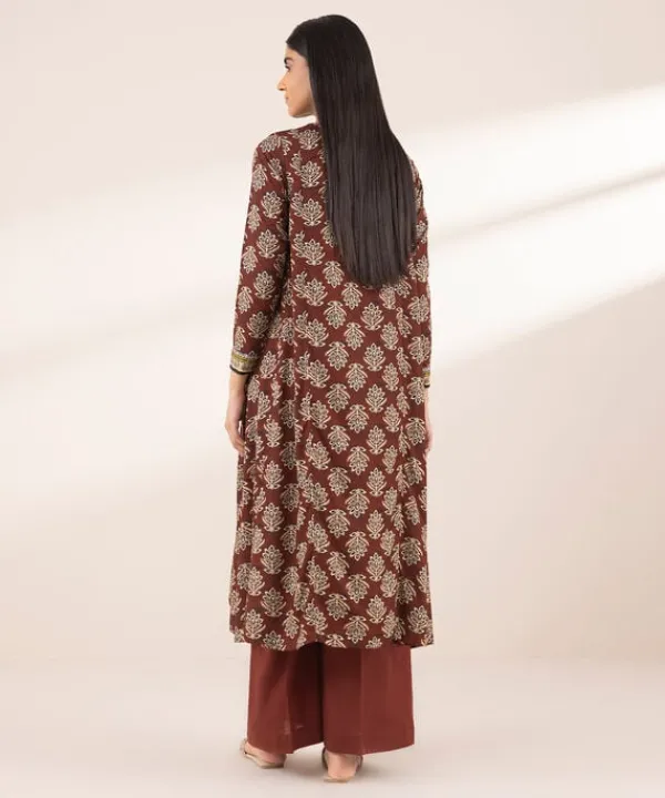 Hot Sapphire Printed Arabic Lawn Shirt