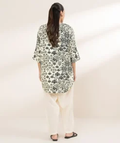 Outlet Sapphire Printed Arabic Lawn Shirt