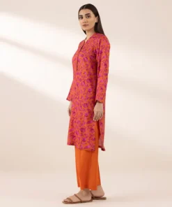 Hot Sapphire Printed Arabic Lawn Shirt