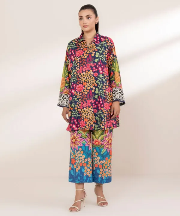 Sale Sapphire Printed Arabic Lawn Shirt