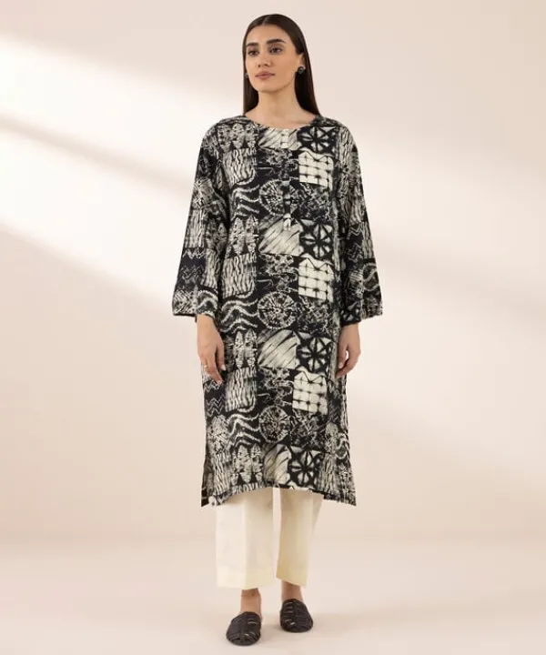 New Sapphire Printed Arabic Lawn Shirt