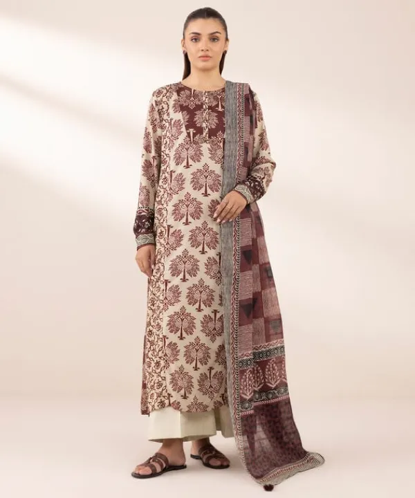 Discount Sapphire Printed Arabic Lawn Shirt