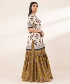 Clearance Sapphire Printed Arabic Lawn Shirt