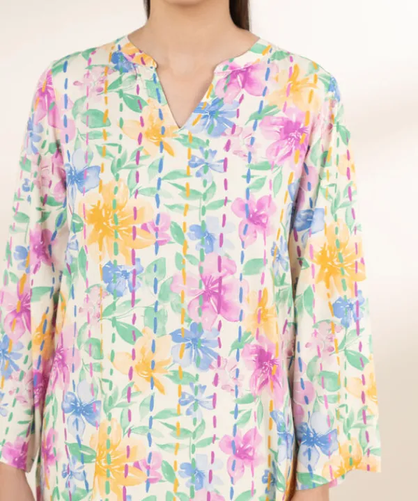 Online Sapphire Printed Arabic Lawn Shirt