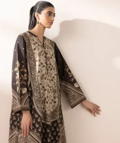 Fashion Sapphire Printed Blended Lawn Shirt