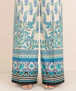 Discount Sapphire Printed Cambric Culottes Blue