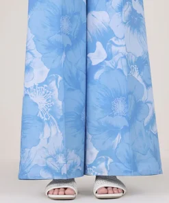 Clearance Sapphire Printed Cambric Flared Pants
