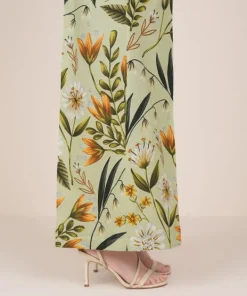 Online Sapphire Printed Cambric Flared Pants