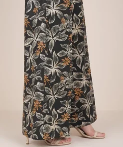 New Sapphire Printed Cambric Flared Pants