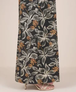 New Sapphire Printed Cambric Flared Pants