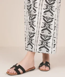 Sale Sapphire Printed Cambric Flared Pants