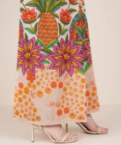 Sale Sapphire Printed Cambric Flared Pants