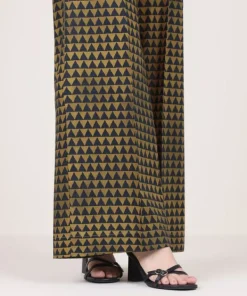 Fashion Sapphire Printed Cambric Flared Pants