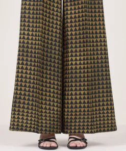 Fashion Sapphire Printed Cambric Flared Pants