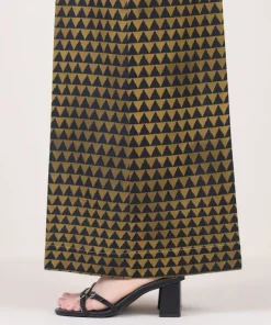 Fashion Sapphire Printed Cambric Flared Pants