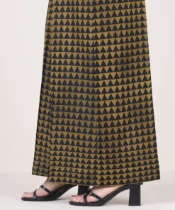 Fashion Sapphire Printed Cambric Flared Pants