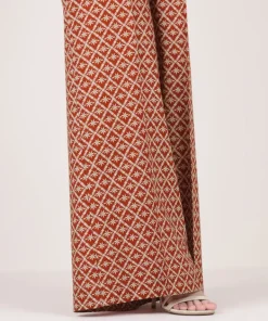 New Sapphire Printed Cambric Flared Pants