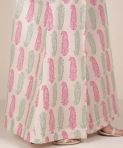 Hot Sapphire Printed Cambric Sharara