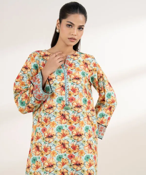 Clearance Sapphire Printed Cambric Shirt