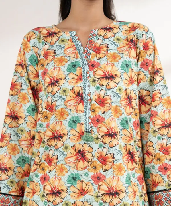 Clearance Sapphire Printed Cambric Shirt