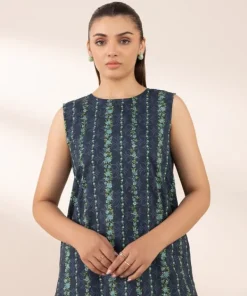 Fashion Sapphire Printed Cambric Shirt
