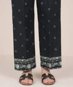 Hot Sapphire Printed Cambric Straight Pants