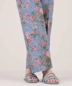 Outlet Sapphire Printed Cambric Straight Pants
