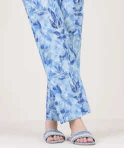 Hot Sapphire Printed Cambric Straight Pants