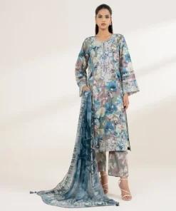 Fashion Sapphire Printed Chiffon Dupatta