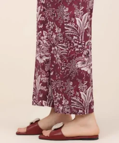 Clearance Sapphire Printed Cotton Viscose Culottes Purple