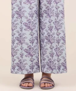 Discount Sapphire Printed Cotton Viscose Culottes Purple