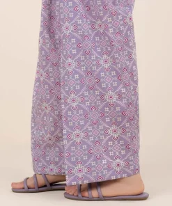 Outlet Sapphire Printed Cotton Viscose Shalwar Purple