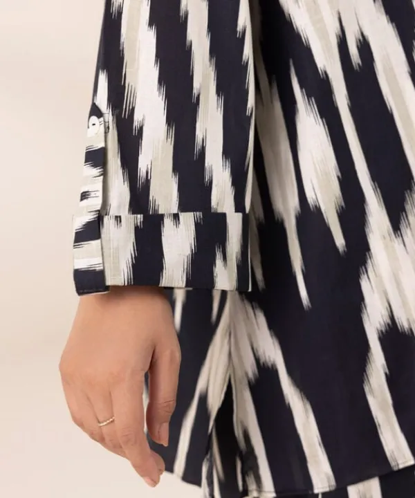 Discount Sapphire Printed Crosshatch Shirt Black