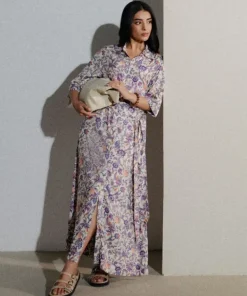 Sale Sapphire Printed Dress With Belt Multi