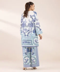 Best Sapphire Printed Lawn Shirt White