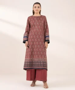 Sale Sapphire Printed Lawn Shirt Maroon