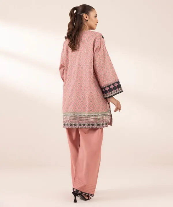 Fashion Sapphire Printed Lawn Shirt Pink