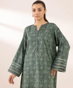 Best Sapphire Printed Lawn Shirt Green