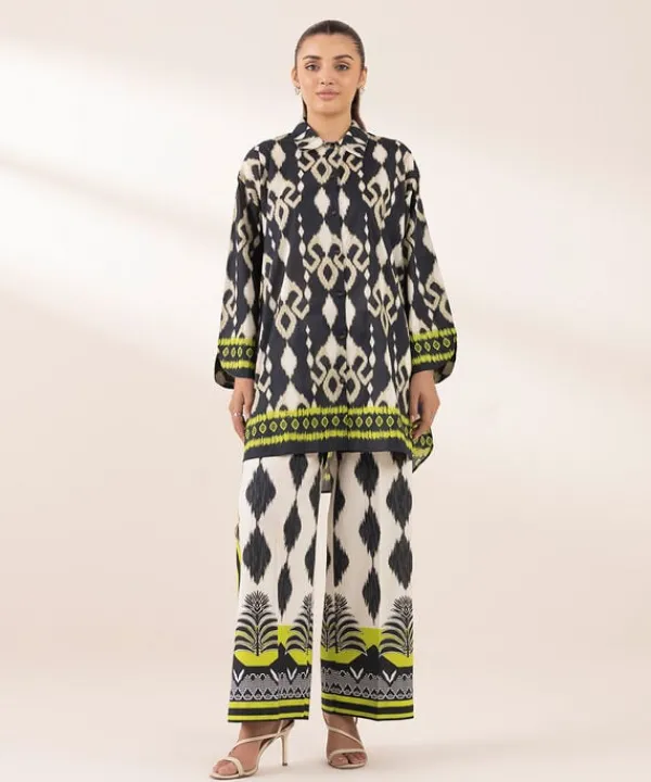 Best Sapphire Printed Lawn Shirt Black