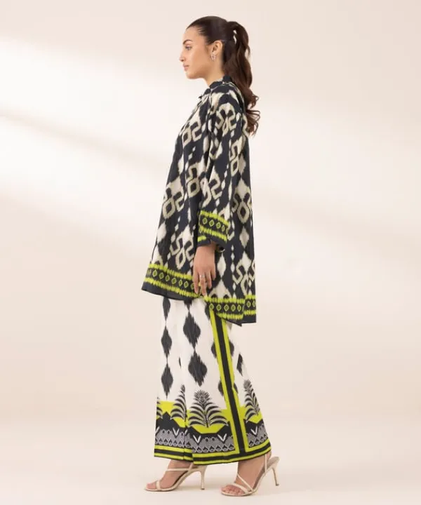 Best Sapphire Printed Lawn Shirt Black