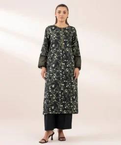 New Sapphire Printed Lawn Shirt Black