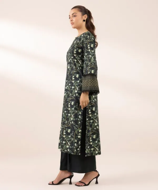 New Sapphire Printed Lawn Shirt Black