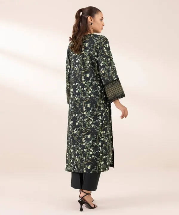 New Sapphire Printed Lawn Shirt Black