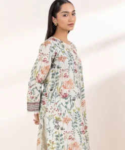 Outlet Sapphire Printed Lawn Shirt Green