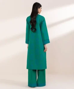 Discount Sapphire Printed Lawn Shirt Green
