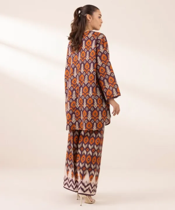 Online Sapphire Printed Lawn Shirt Purple