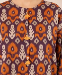 Online Sapphire Printed Lawn Shirt Purple