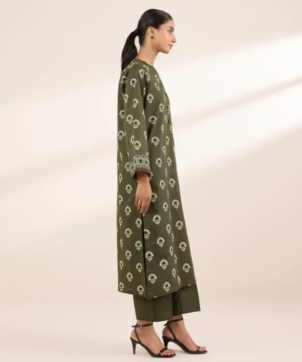 New Sapphire Printed Lawn Shirt Green